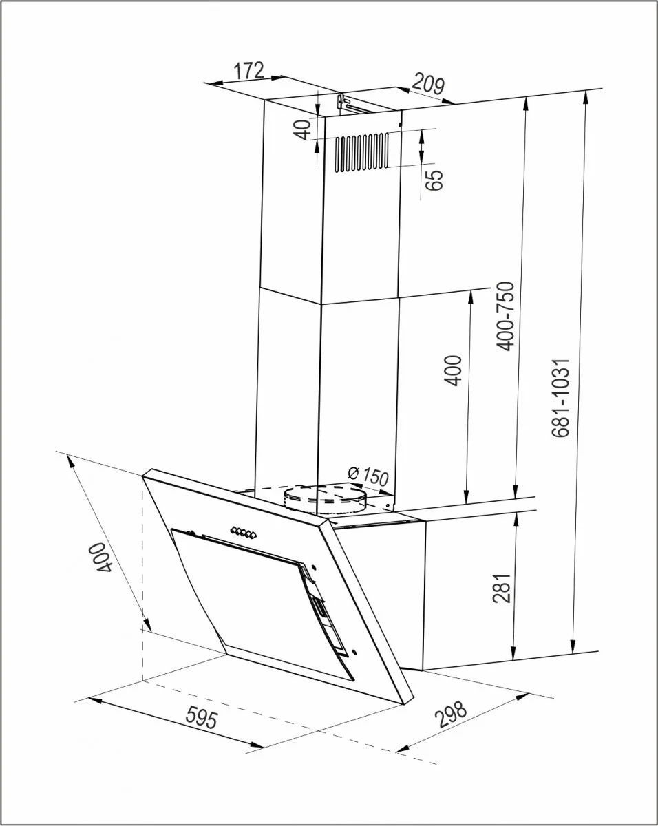 Вытяжка кухонная EXITEQ EX-1226 black, , шт 6