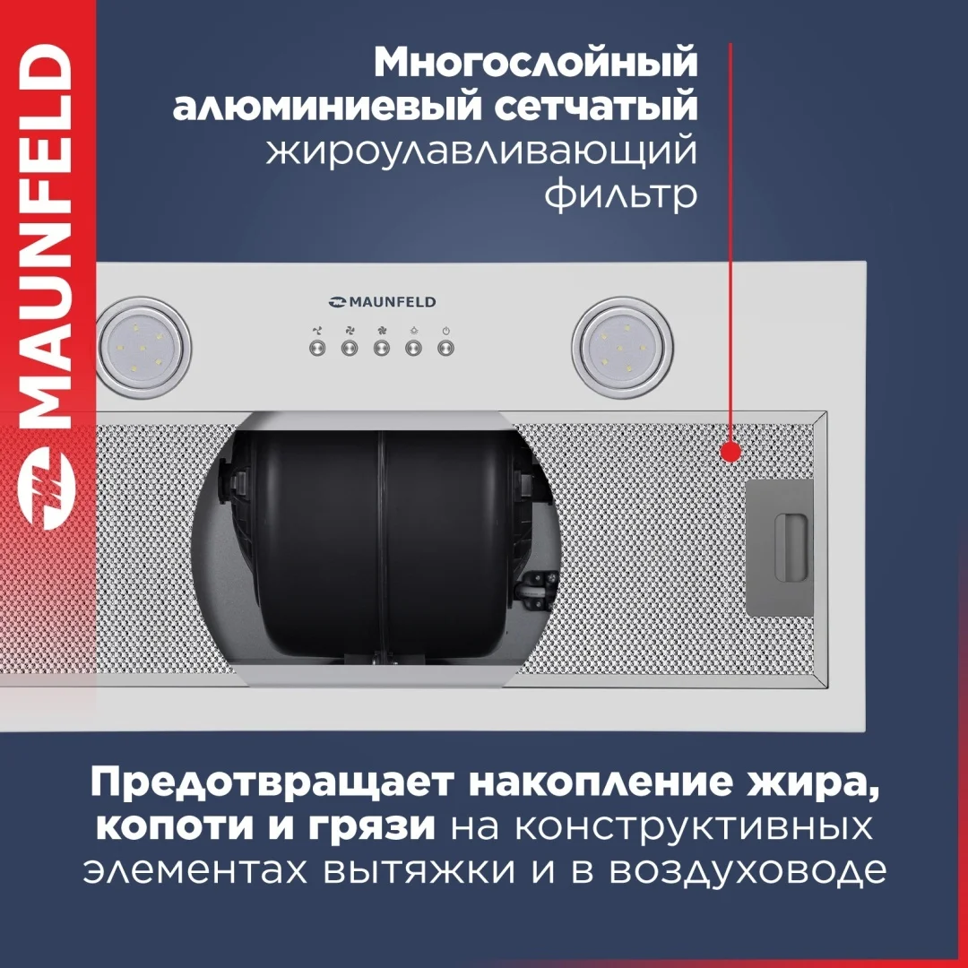 Кухонная вытяжка MAUNFELD TRAPEZE 602M белый 3