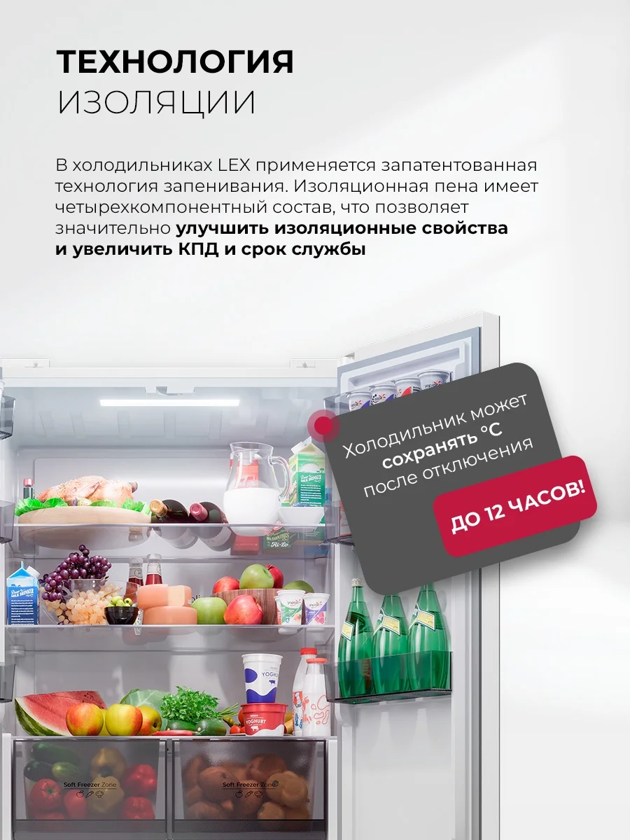 LEX LCD485WGID - холодильник отдельностоящий 4