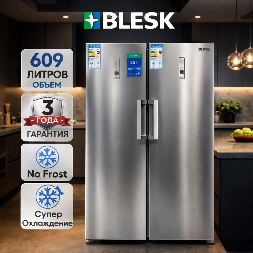 BLESK Side-by-side BL-481WENS стальной
