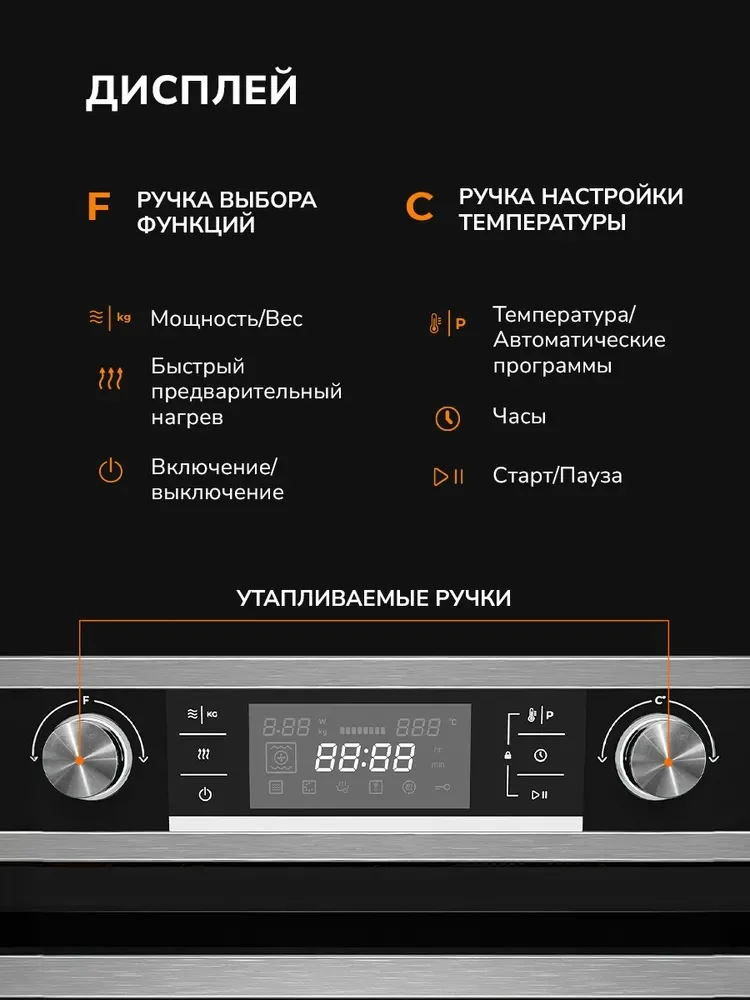 MILLEN MEOM 045 IX духовой шкаф с функциями СВЧ 4