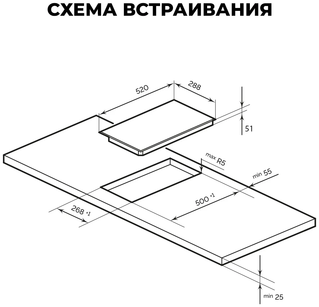 LEX EVH 3020B BL  панель стеклокерамическая электрическая 3