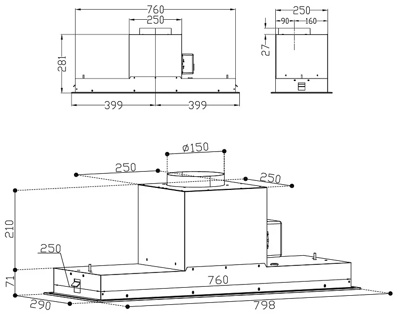 Вытяжка KORTING KHI 9099 ICGN 6