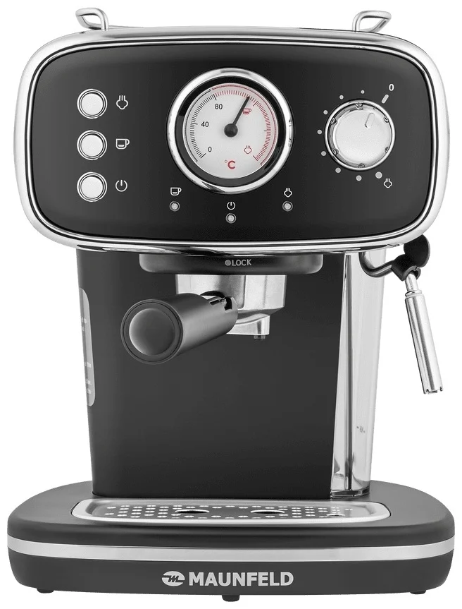 Кофемашина рожкового типа MAUNFELD MF-736BK 4