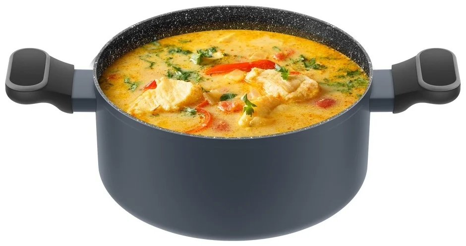 Кастрюля MAUNFELD FRIDA MCS29FA02DG из кованого алюминия со стеклянной крышкой, 20 см, 2,9 л. 4