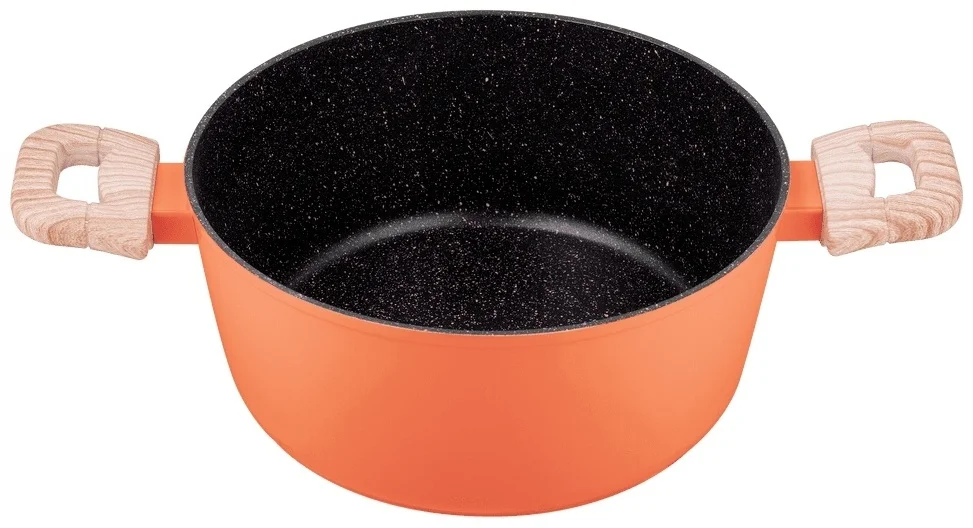 Кастрюля MAUNFELD MARTA MCS41FA06CL из кованого алюминия со стеклянной крышкой, 24 см, 4,1 л. 2