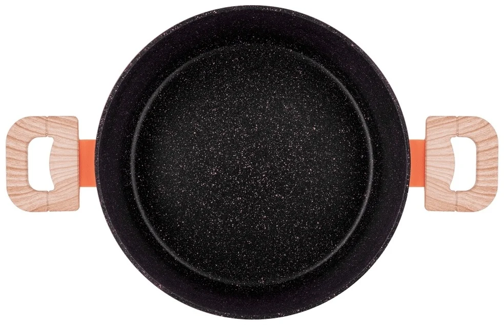 Кастрюля MAUNFELD MARTA MCS41FA06CL из кованого алюминия со стеклянной крышкой, 24 см, 4,1 л. 4
