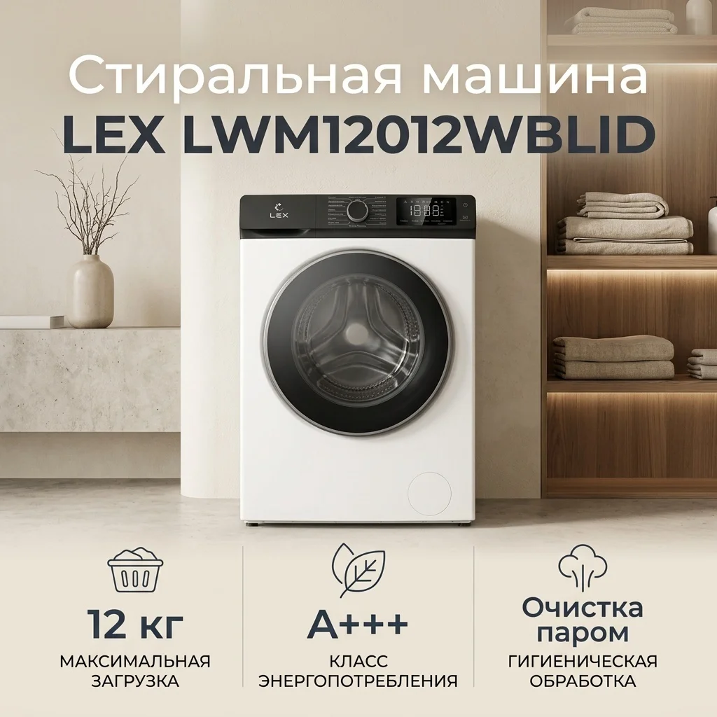 Стиральная машина LEX LWM12012WBLID