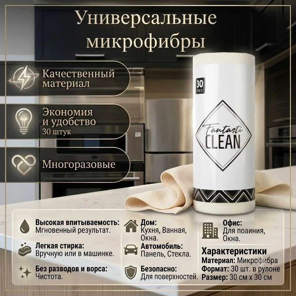 Micofiber Towels (Полотенце из микрофибр 30шт)