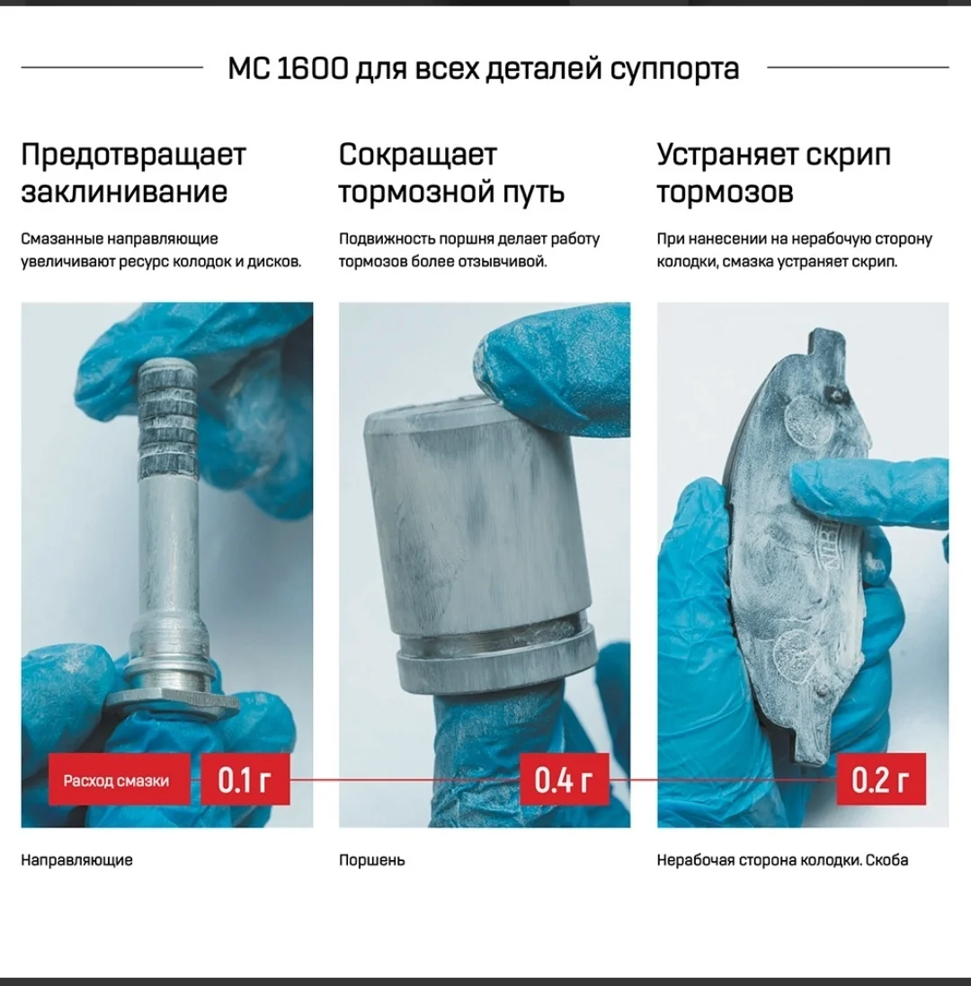 Смазка для суппортов МС1600 30г Туба 1507 4