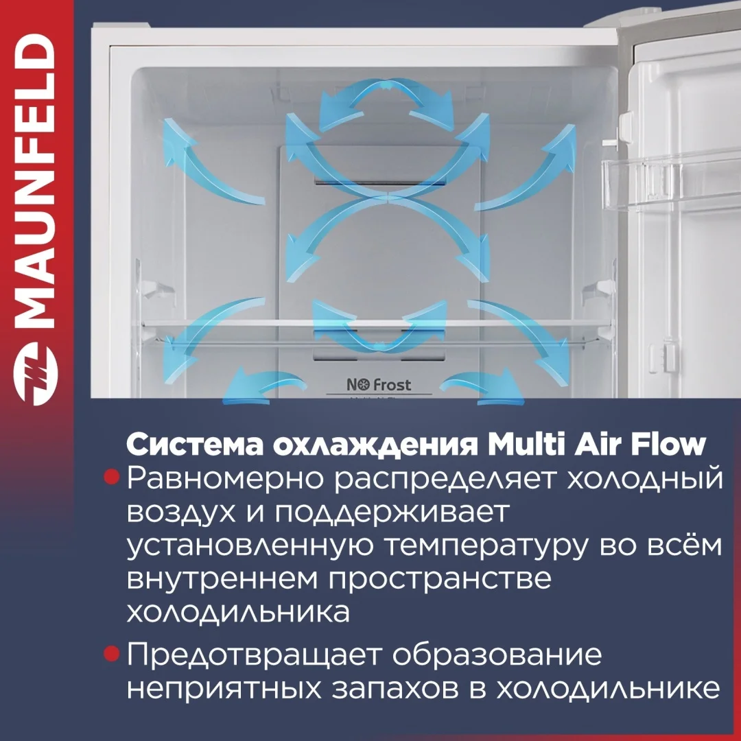 Холодильник MAUNFELD MFF185NFW10 Inverter 5