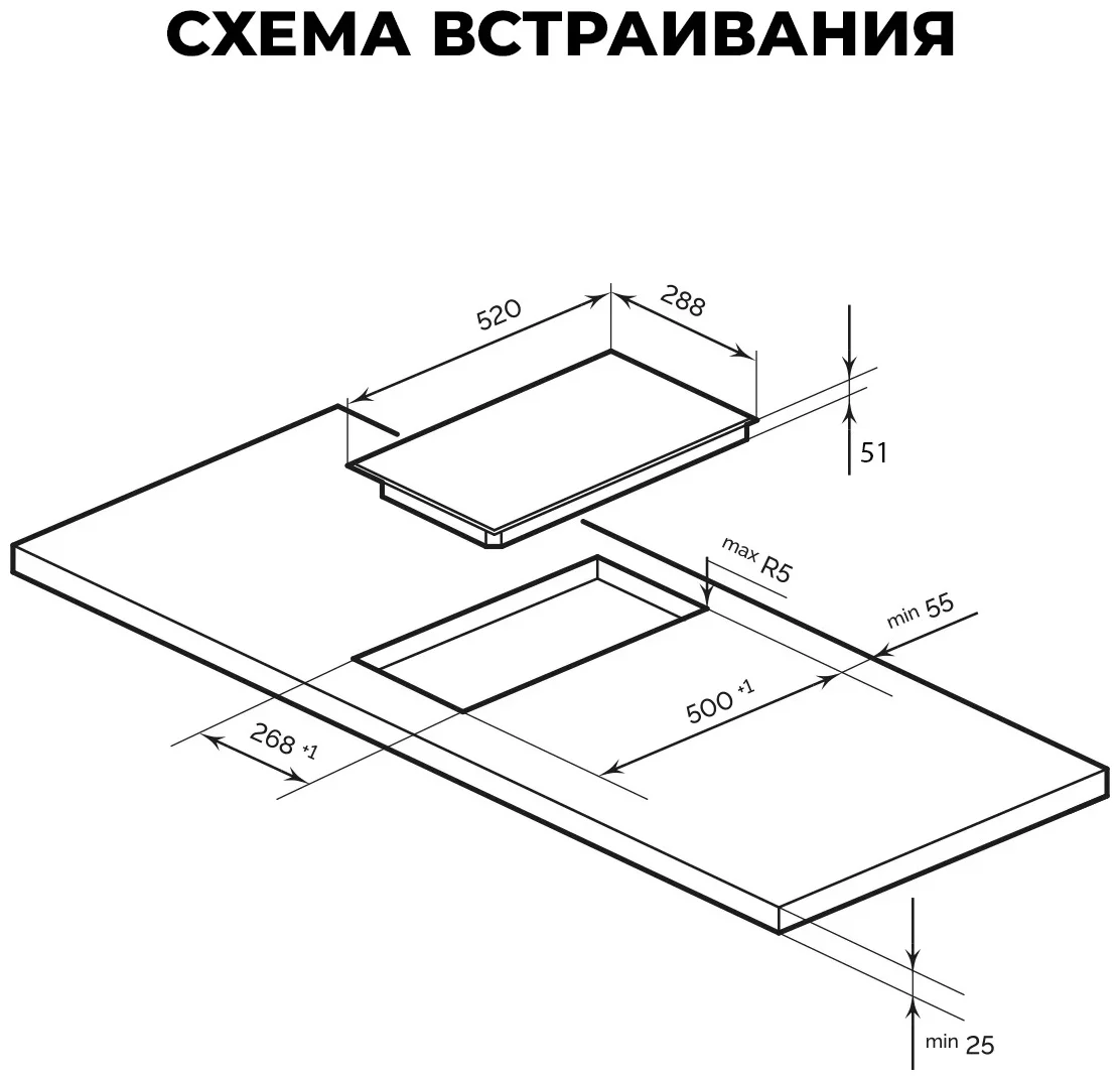 LEX EVH 320M BL панель стеклокерамическая электрическая 3