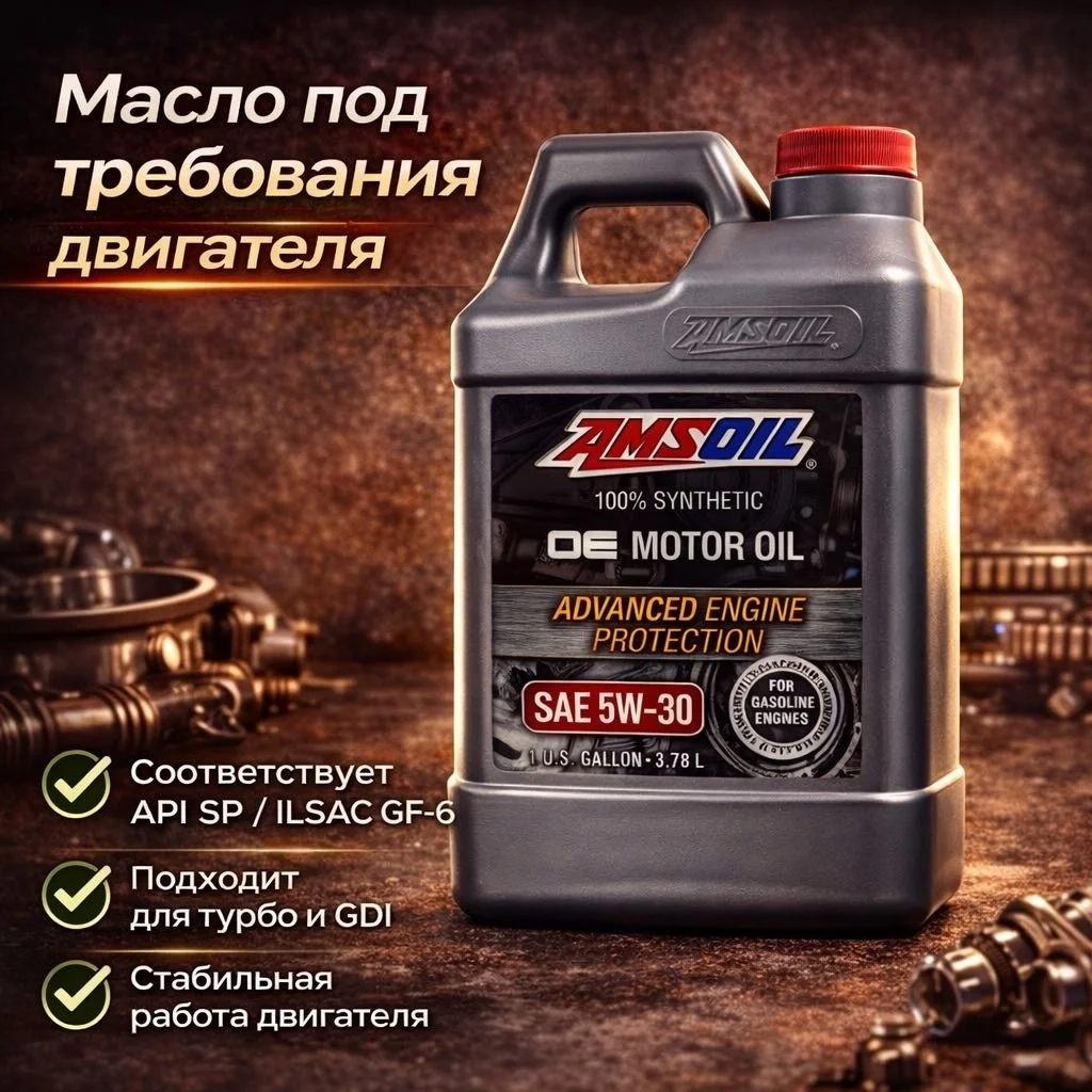 Моторное масло Синтетическое AMSOIL OE 5W-30 3,78 литра