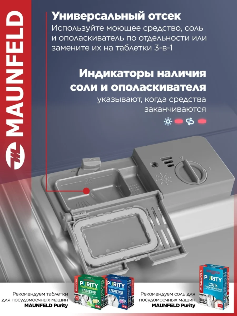 Посудомоечная машина MAUNFELD MLP45230 Light Beam Wi-Fi 2