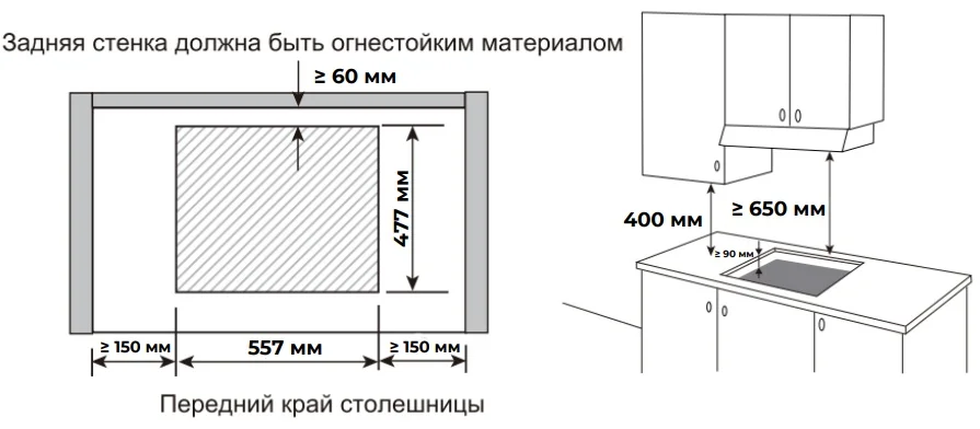 Варочная панель газовая MGH604BG GLASS RETRO 2