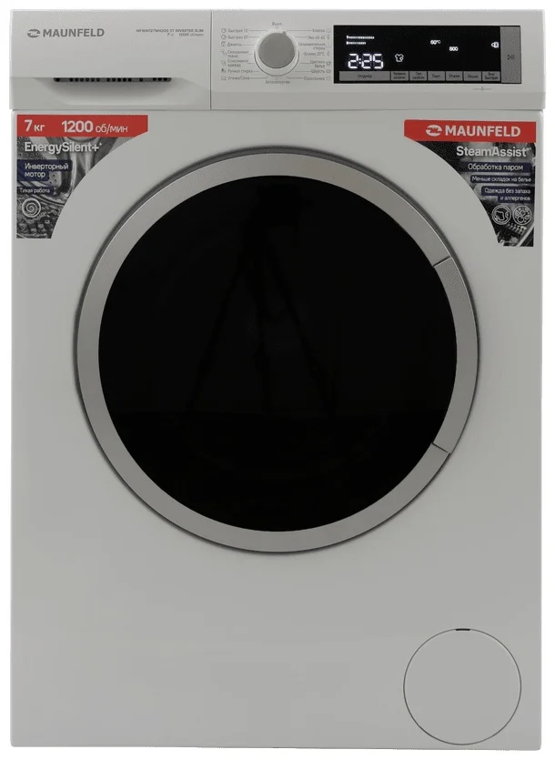 Стиральная машина с инвертором и паром MAUNFELD MFWM127WH200 ST INVERTER SLIM