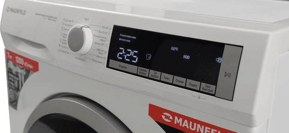 Стиральная машина с инвертором и паром MAUNFELD MFWM127WH200 ST INVERTER SLIM 6