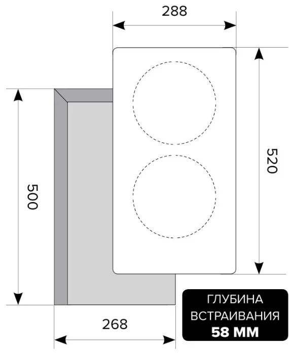 LEX EVI 320-2 BL  панель стеклокерамическая индукционная 2