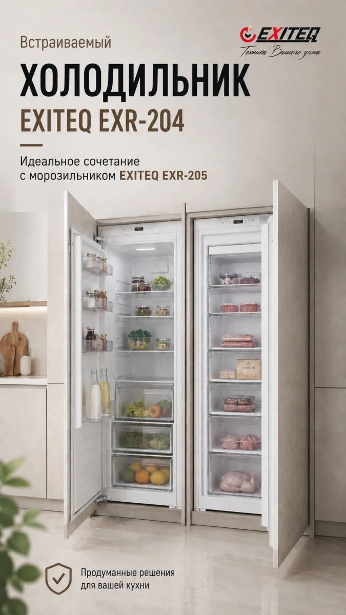 Холодильник встраиваемый  EXITEQ EXR-204, , шт 4