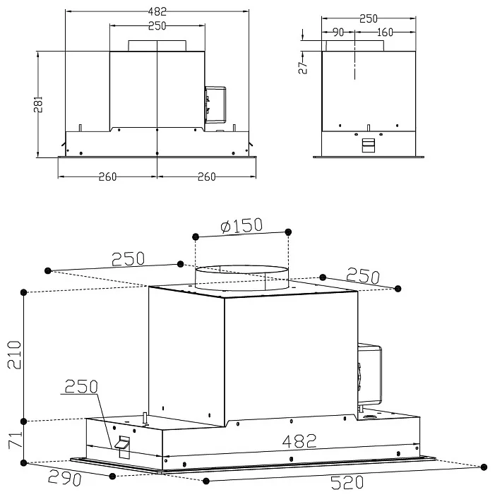 Вытяжка KORTING KHI 6099 ICGN 5