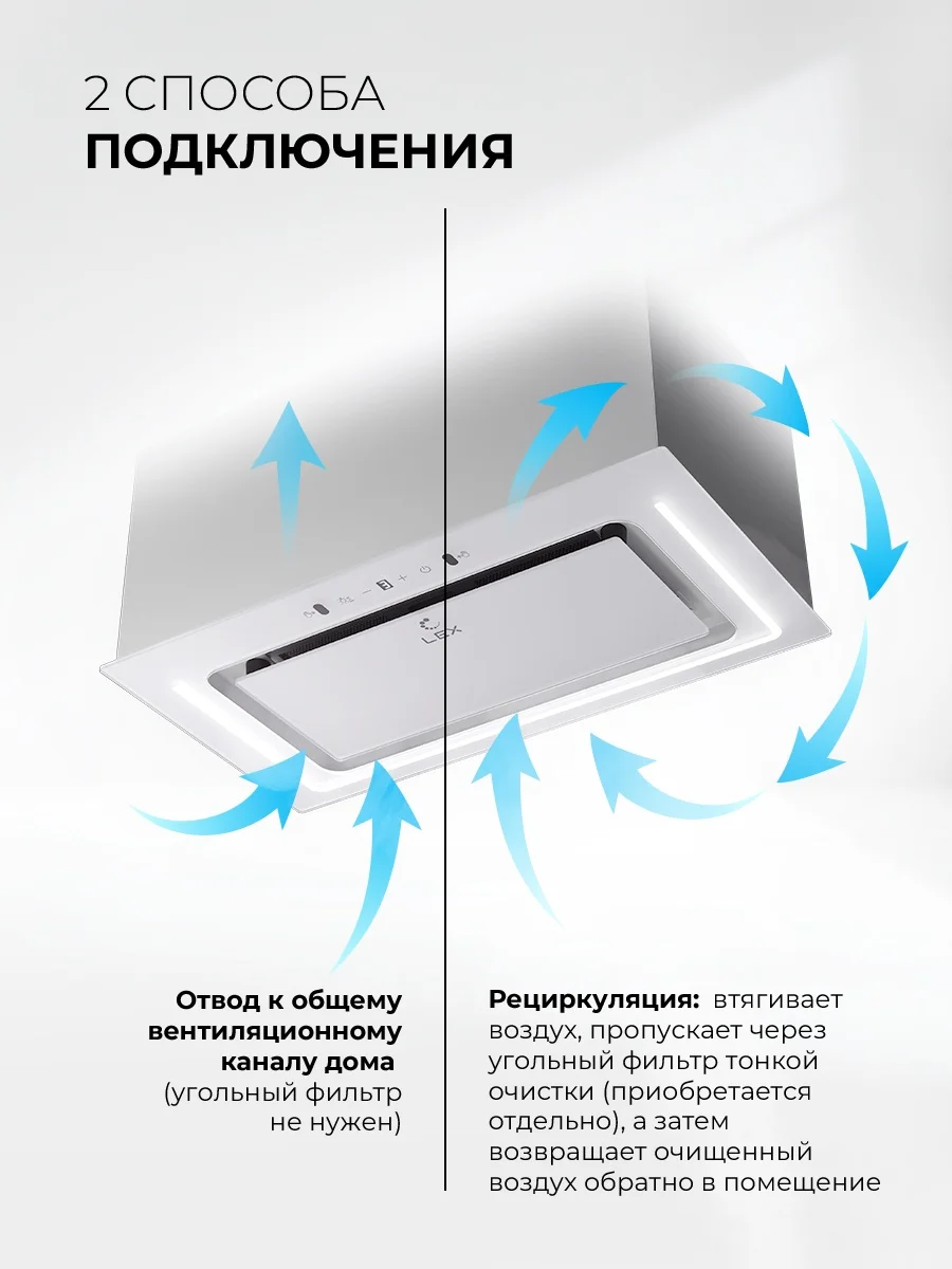 LEX NOVA 600 Inverter WH воздухоочиститель 11