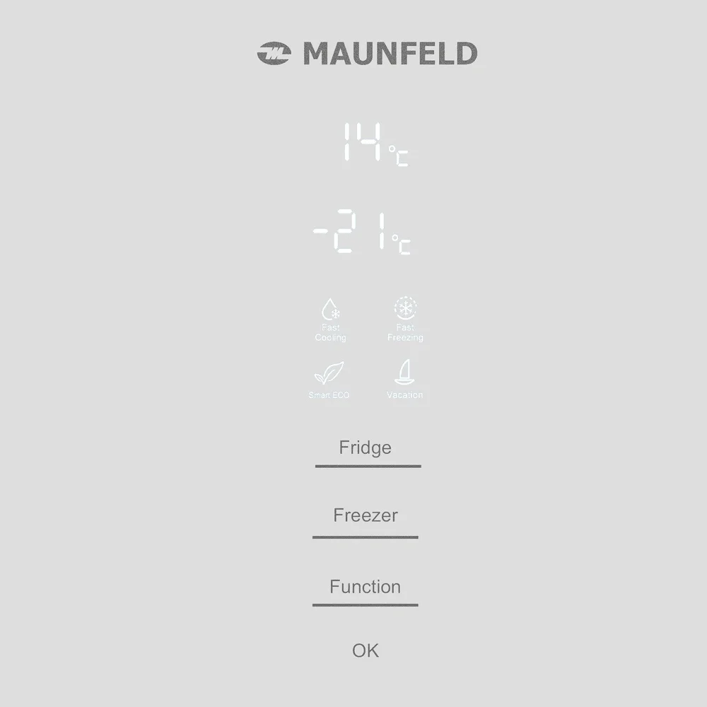 Холодильник MAUNFELD MFF185NFW Matt Inverter 7