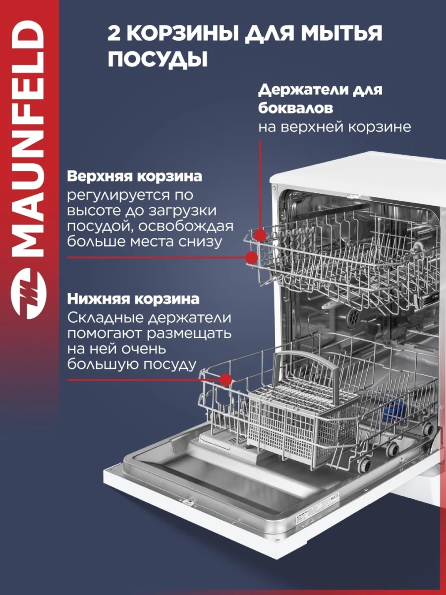 Посудомоечная машина MAUNFELD MWF60121W 2