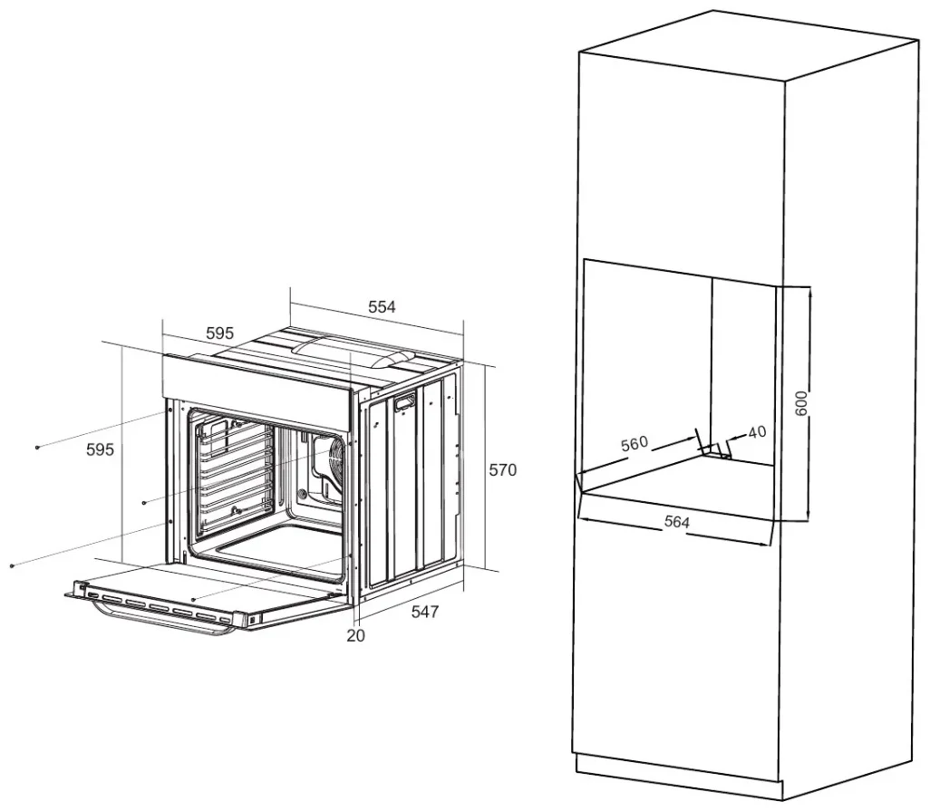 Духовой шкаф электрический MEO6017BK ULTRA 7