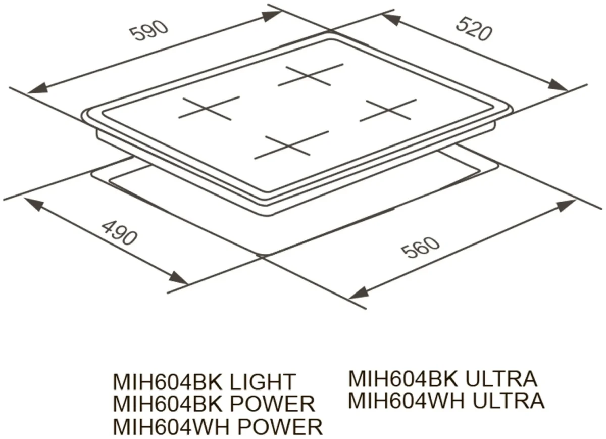 Варочная панель индукционная MIH604BK POWER 4
