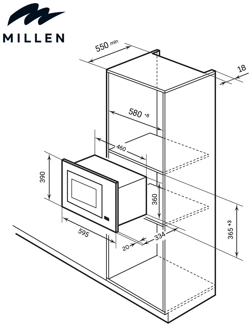 MILLEN MBW 381 IX микроволновая печь 11