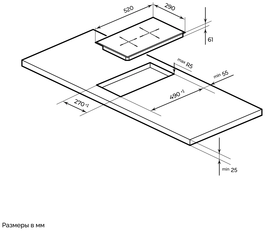 MILLEN MIH 301 BL панель стеклокерамическая индукционная 6