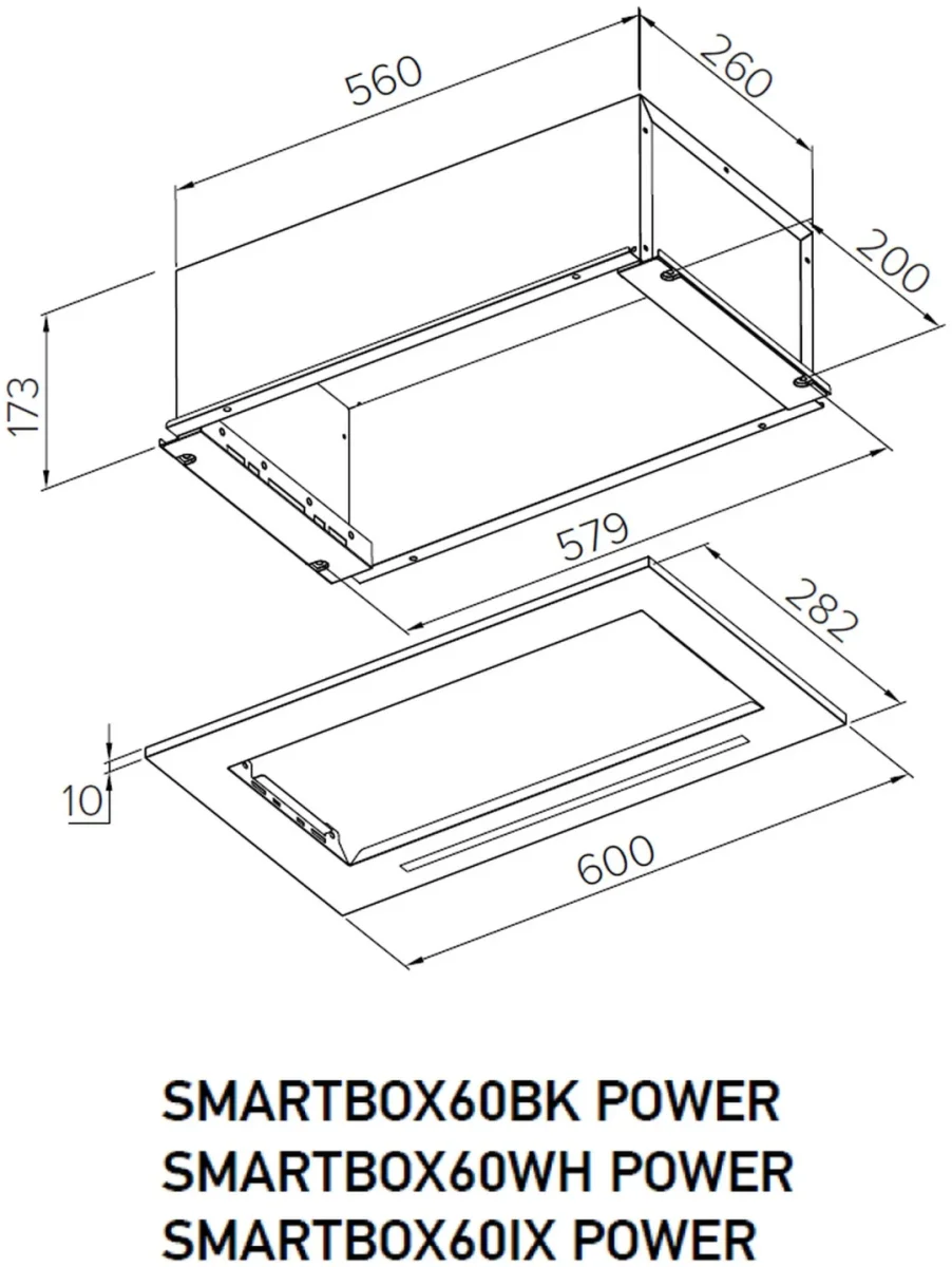 Вытяжка полновстраиваемая SMARTBOX60WH POWER 4