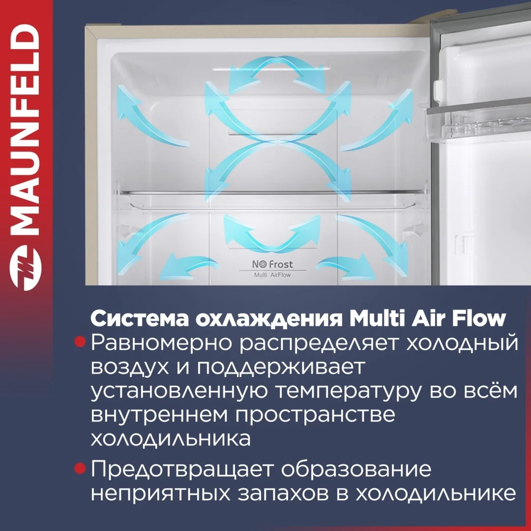 Холодильник maunfeld mff185nfbg 5