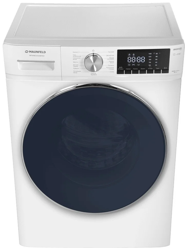 Стиральная машина c инвертором maunfeld mfwm1410wh02 6