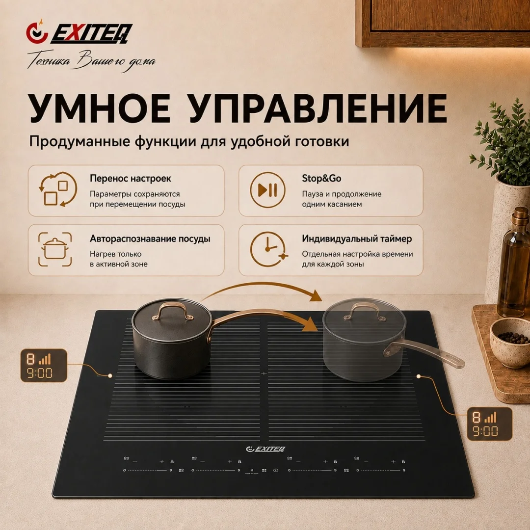 Встр-ая варочная электр. поверхность EXITEQ EXH-520IB, , шт 3