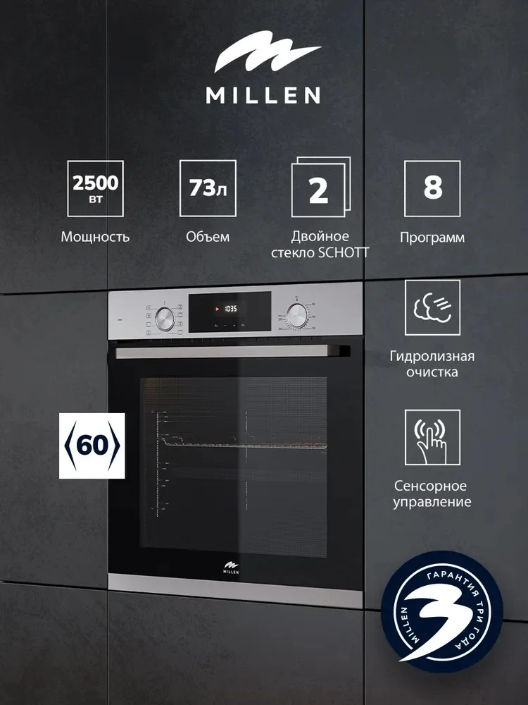 MILLEN MEO 6002 IX духовой шкаф