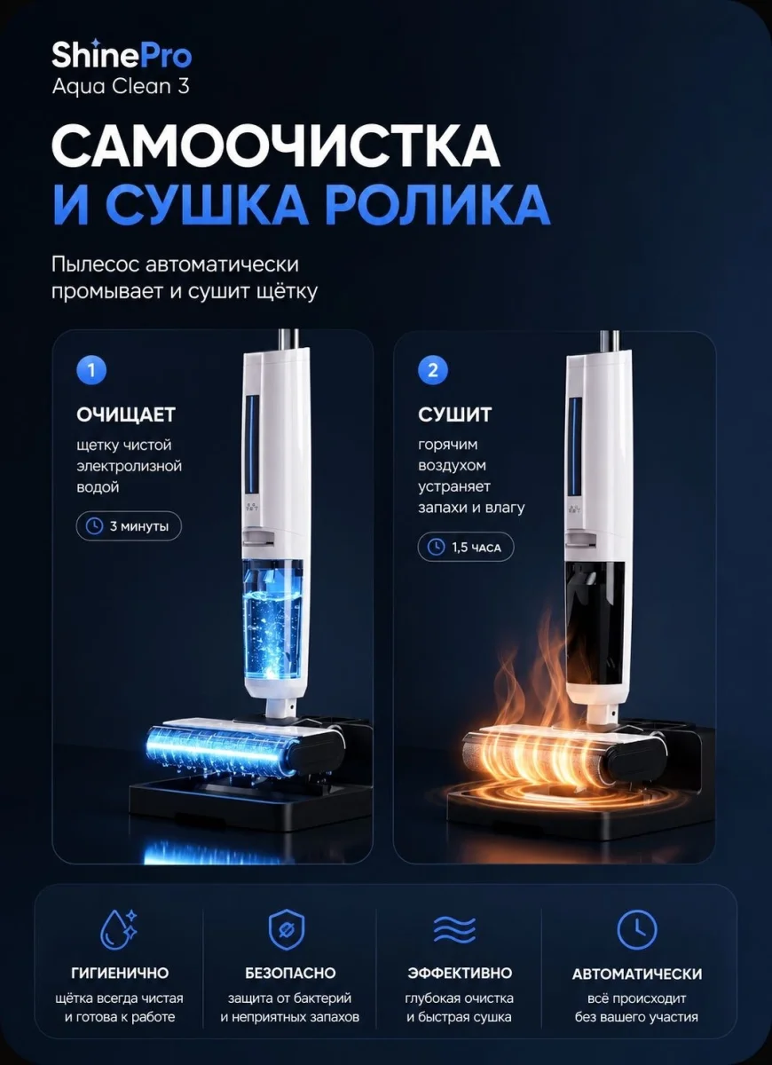 ShinePro пылесос с влажной уборкой Aqua Clean 3 11