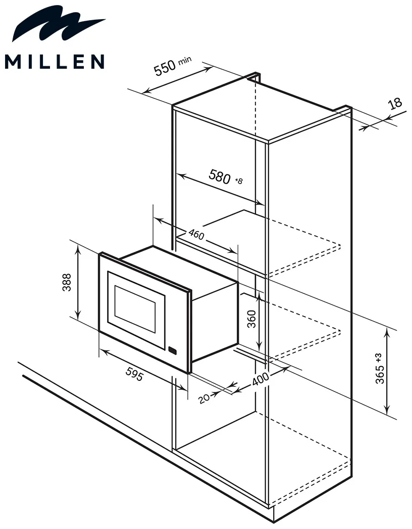 MILLEN MBW 381 SX микроволновая печь 4
