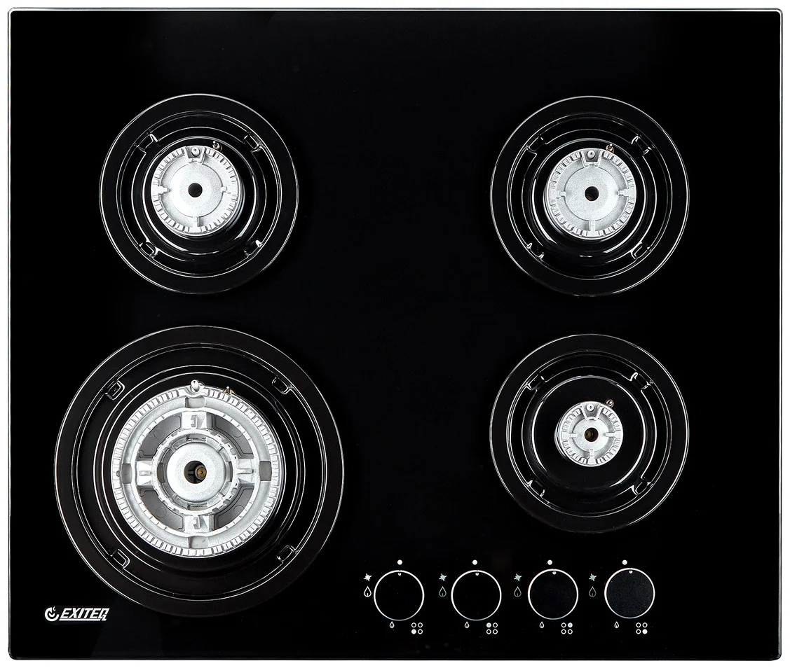 Встр-ая варочная газовая поверхность EXITEQ EXH-212 black, , шт 10