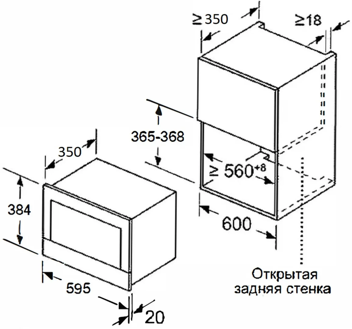 Микроволновая печь встраиваемая MMO6025BK ULTRA 5