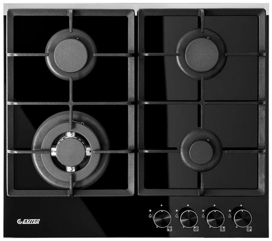 Встр-ая варочная газовая поверхность EXITEQ PFH 640 STGB-E/B, , шт