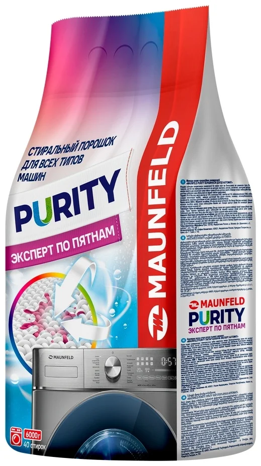 Стиральный порошок  Maunfeld Purity Эксперт по пятнам Automat 6000г MWP6000BM