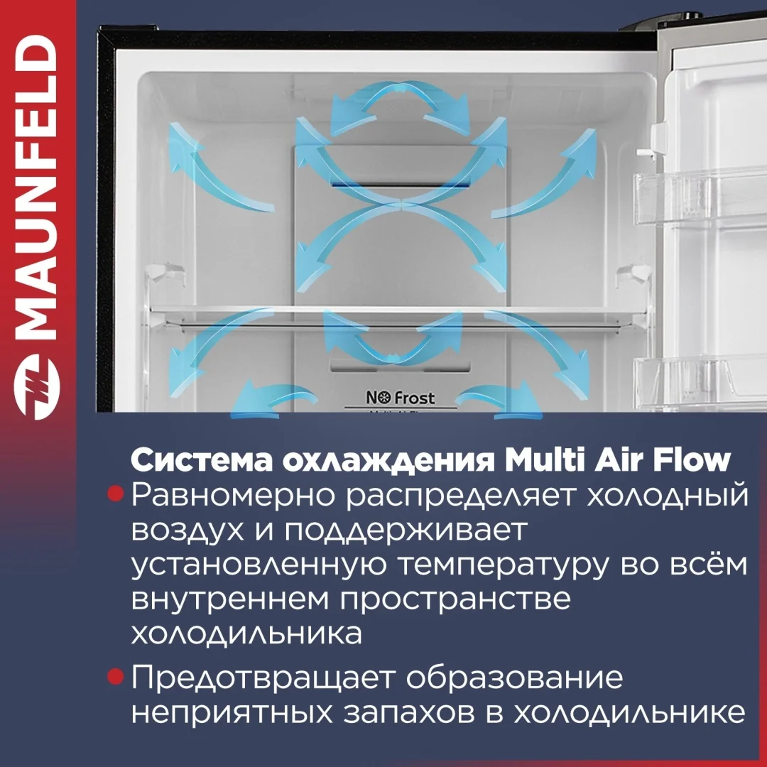 Холодильник maunfeld mff200nfsb10 inverter 5