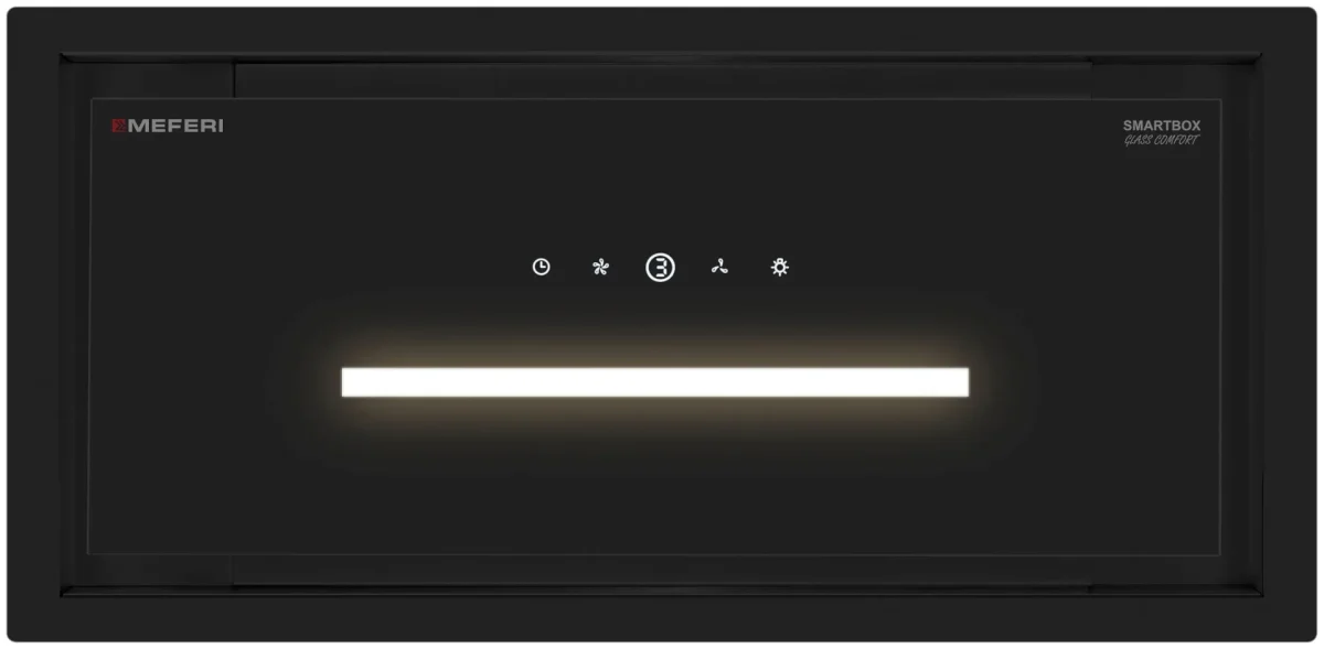 Вытяжка полновстраиваемая SMARTBOX60BK GLASS COMFORT 3