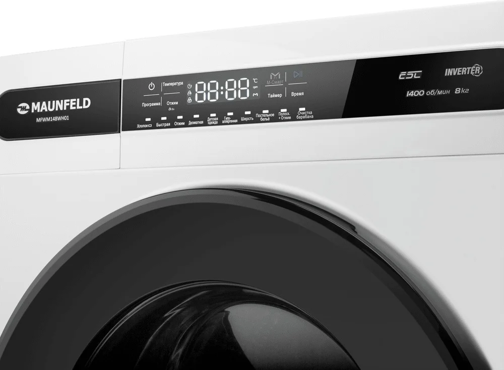 Стиральная машина c инвертором MAUNFELD MFWM148WH01 12