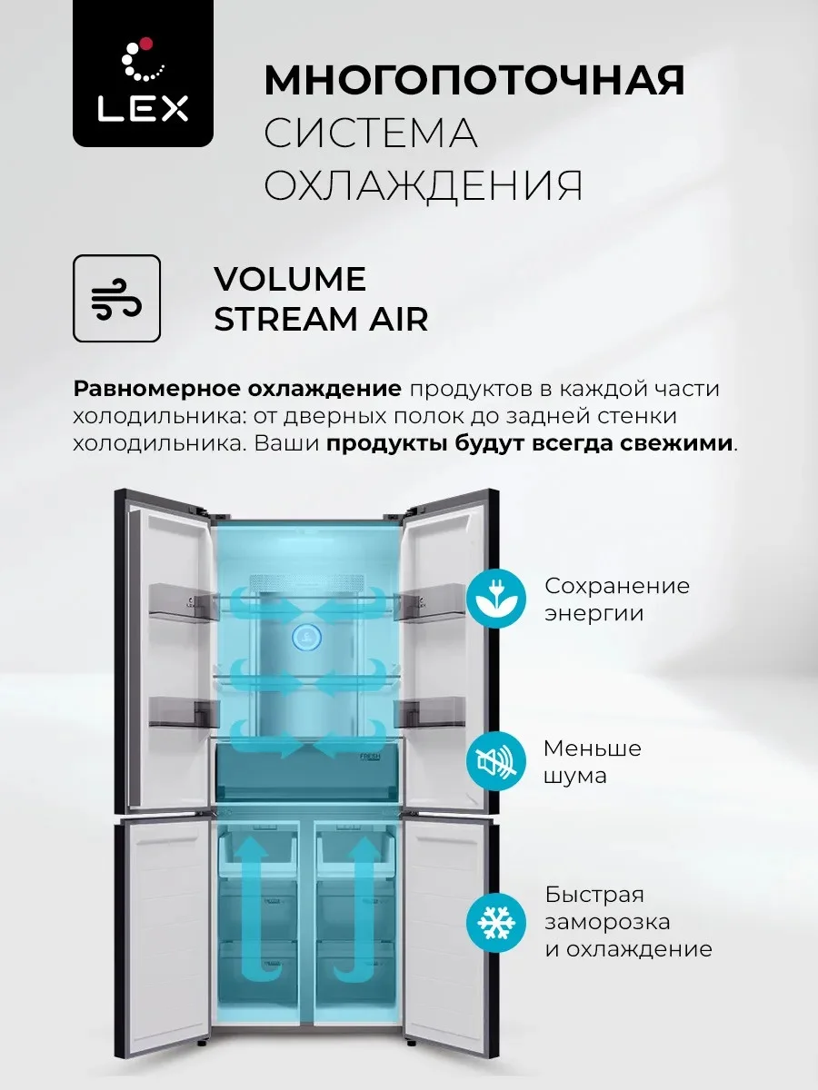 LCD427BLGID отдельностоящий холодильник 4