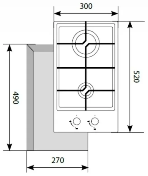 LEX GVG 321 WH газовая панель 4