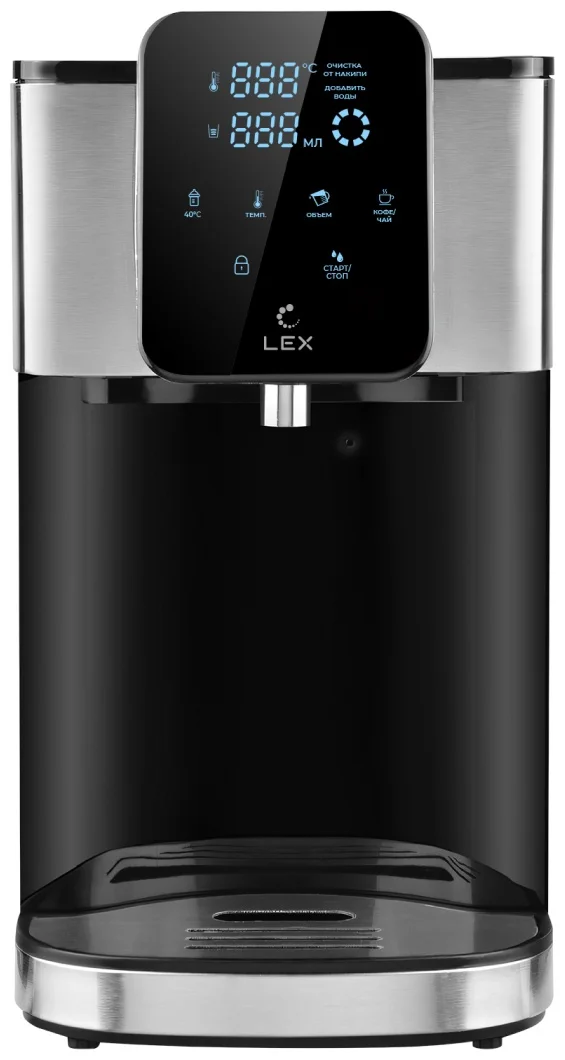 LEX LXTP 3620, термопот, 4литра (черный+брашированная сталь)