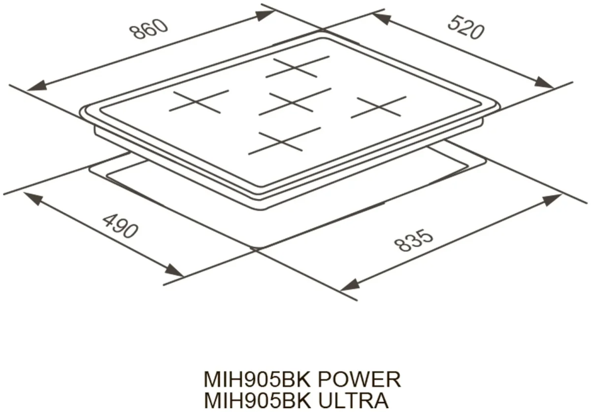 Варочная панель индукционная MIH905BK ULTRA 6