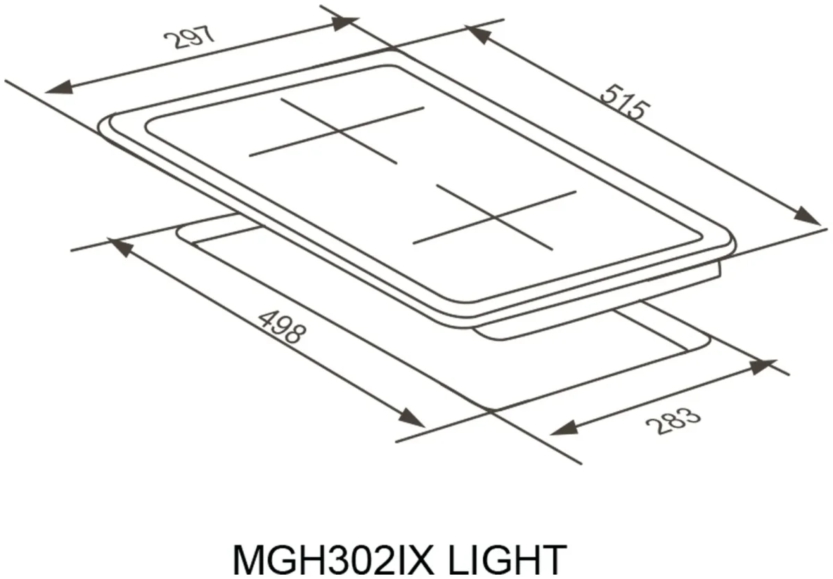 Варочная панель газовая MGH302IX LIGHT 4